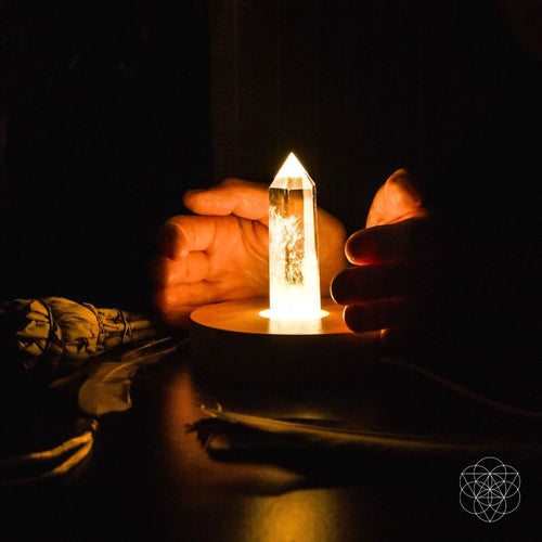 Clear Quartz USB LED Lamp – A Soft Glow for Your Wind-Down Space